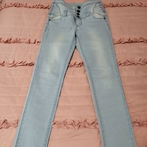 Light blue jeans pants